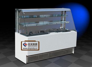 15HT horizontal freezer dispaly showcase cabinet for fresh meat used in restaurant, hotel and supermaket (with lid cover)