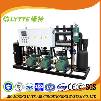 20-150HP Bitzer Water Cooled Screw Racks Refrigeration Compressor Racks for Large Cold Room Project