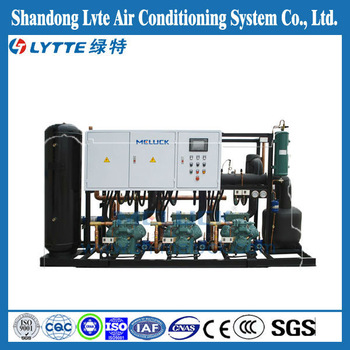 20-150HP Water Cooled Screw Racks Refrigeration Compressor Racks for Large Cold Room Project, CE
