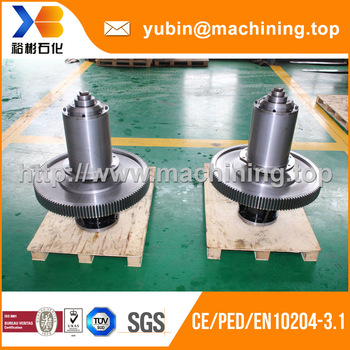 High quality machinery casting carbon steel sprocket with spline with TUV certificate