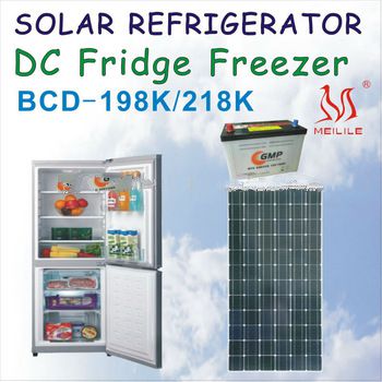 Meilile BCD-198K DC 24V fridge solar Freezer 198L