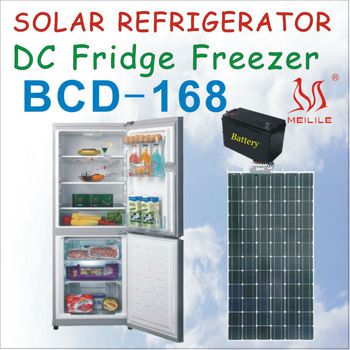 BCD-168 DC12/24V Solar Refrigerator Freezer 168L