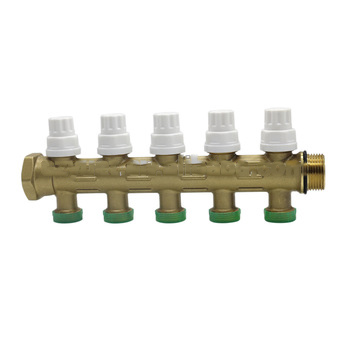5 zones water manifold with thermal actuator