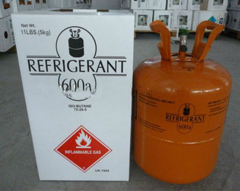 Isobutane refrigerant R600a gas