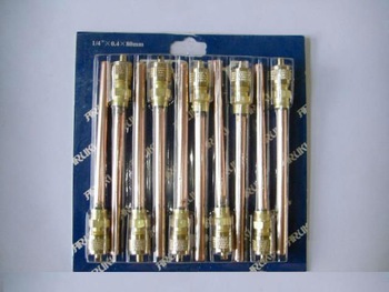 1/4”*0.4*80mm 10 Pieces/Skinpacking Copper Access Valve