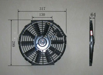12’’ Square Frame Auto Condenser Fan