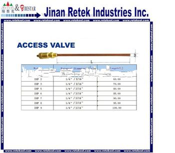 1/4 copper access valve for refrigeration part