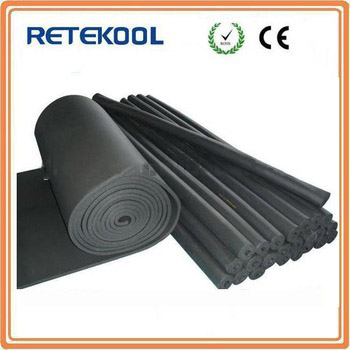 Refrigeration parts Flexible Fireproof Rubber Pipe Thermal Insulation Tube
