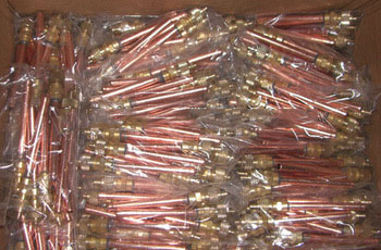 <font color='red'>1</font>/<font color='red'>4</font>’’ *60mm*0.35mm <font color='red'>refrigeration</font> Copper <font color='red'>charging</font> valve
