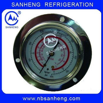 Liquid Filled Pressure Gauge Oil Filled Compound Gauge for R134A