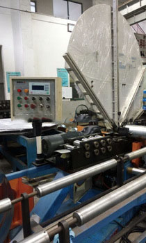 saw blade cutting spiral pipe making machine
