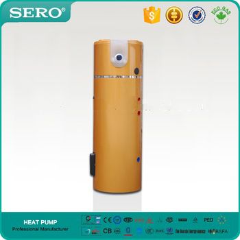 Air Source Heat Pump Domestic Hot Water Heater with condenser copper pipe outside water tank,CE, Rohs, EN16147