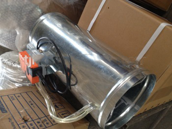 HVAC motorized round Variable Air Volume Damper valve