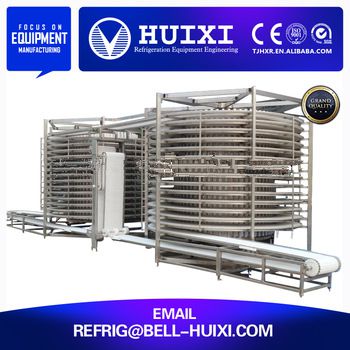 Vegetable Spiral 800KG Large Scale Freezing Machine