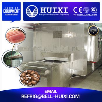 Fast Quick Frozen Breaded Chicken Tunnel Equipment