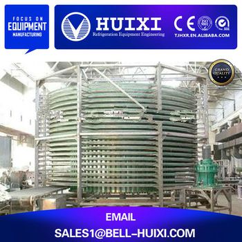 CE Spiral Stainless Steel Fish Freezer for Sale