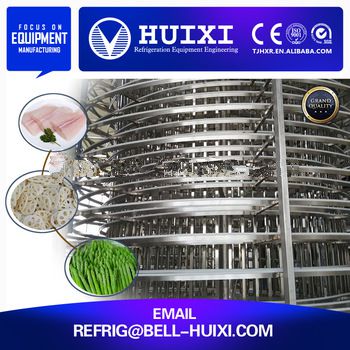 Single Drum Industrial Spiral Quick Freezing Machine for Sale