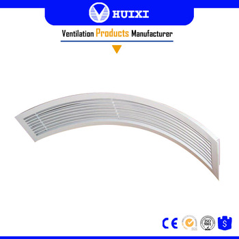 Curved Linear Bar Supply and Exhaust Aluminum Air Grille
