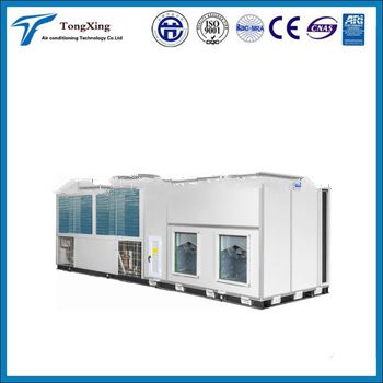 Hot water coil free cooling rooftop package unit