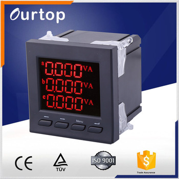 Single phase 72 ammeter current meter digital panel meter
