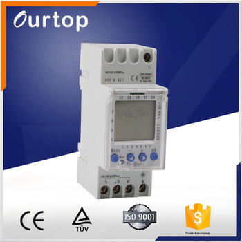 AHC811 16A DIN Rail LCD Digital Time Timer Switch Price LCD Display Timer