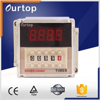 digital dual relay timer 24vac time delay relay DH48S-S