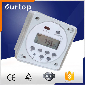 DC110V 16A Digital LCD Inside battery Switch Programmable Timer Switch Time Relay