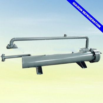 Double system u-shaped water cooled copper brass heat exchange tube 164KW evaporator