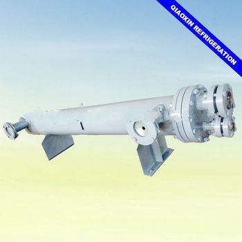 Triple circuit shell and tube evaporator heat exchanger for water cooled chiller system