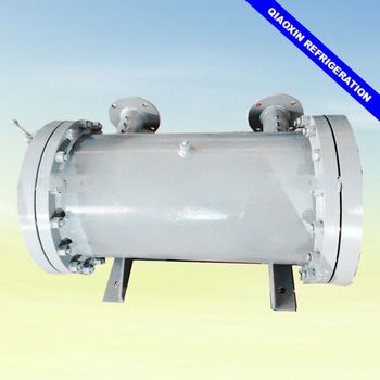 Single circuit shell and tube dry evaporator chiller for tubular heat exchanger