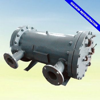 Heat exchanger water cooled evaporator for cooler chiller