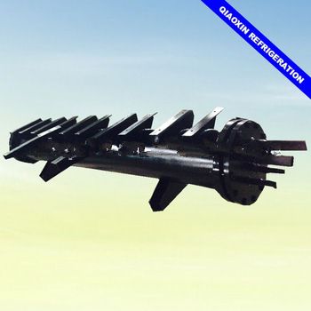 Shell and tube chiller brine evaporator heat exchanger for marine engine
