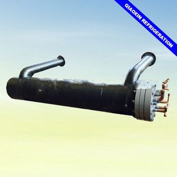 Air conditioning plant shell and tube heat exchanger evaporator for chiller system
