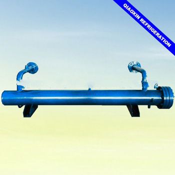 Fourth circuit shell and tube heat exchanger air conditioning unit for industrial refrigeration