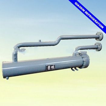 U shaped shell and tube type evaporator heat exchanger for central air conditioning unit