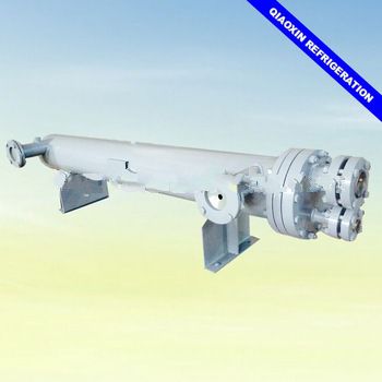 Tube heat exchanger water cooled evaporator for central air conditioning unit