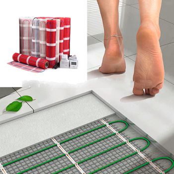 230V Electrical floor heating cable in screed