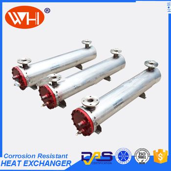 Cooling capacity 233KW Titanium tube industrial chiller seawater evaporator heat exchanger hs code