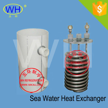 Easy installation titanium tube coil for heat exchange for aquarium heating&chilling machiner