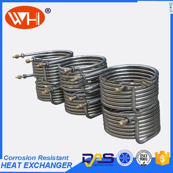 counterflow wort chiller,stainless steel seamless tube,coil heat exchanger