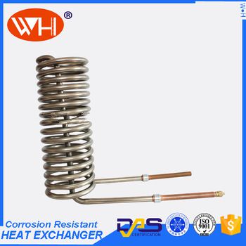 Strong anti-corrosion titanium evaporator condenser coils