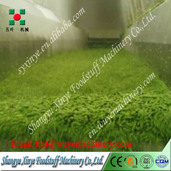 Quick Freezing Green Bean Vegetable And Fruit Flow Type IQF Tunnel Freezer