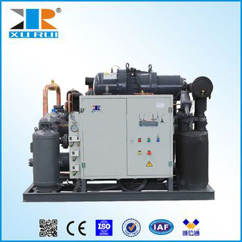 Fu Sheng water cooled low temperature screw compressor condensing units