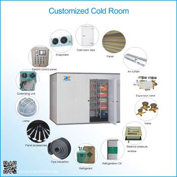 fruit cold storage with bitzer compressor unit and pu panel