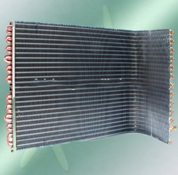 Copper fin condenser for cold room and air conditioner