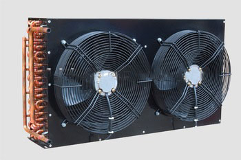 Tube fin aluminum chiller evaporator coil for cooling and heating