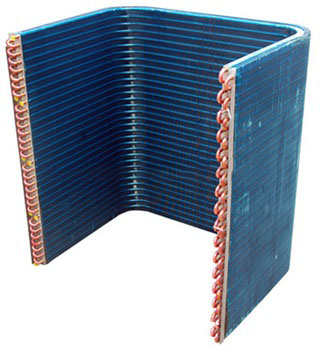 U-shaped evaporator coil