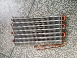 tube and fin evaporator coil for plate freezer