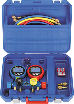 Blue R134A Digital Manifold Gauge Set with 72