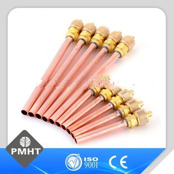 Copper fittings access valve charging valve